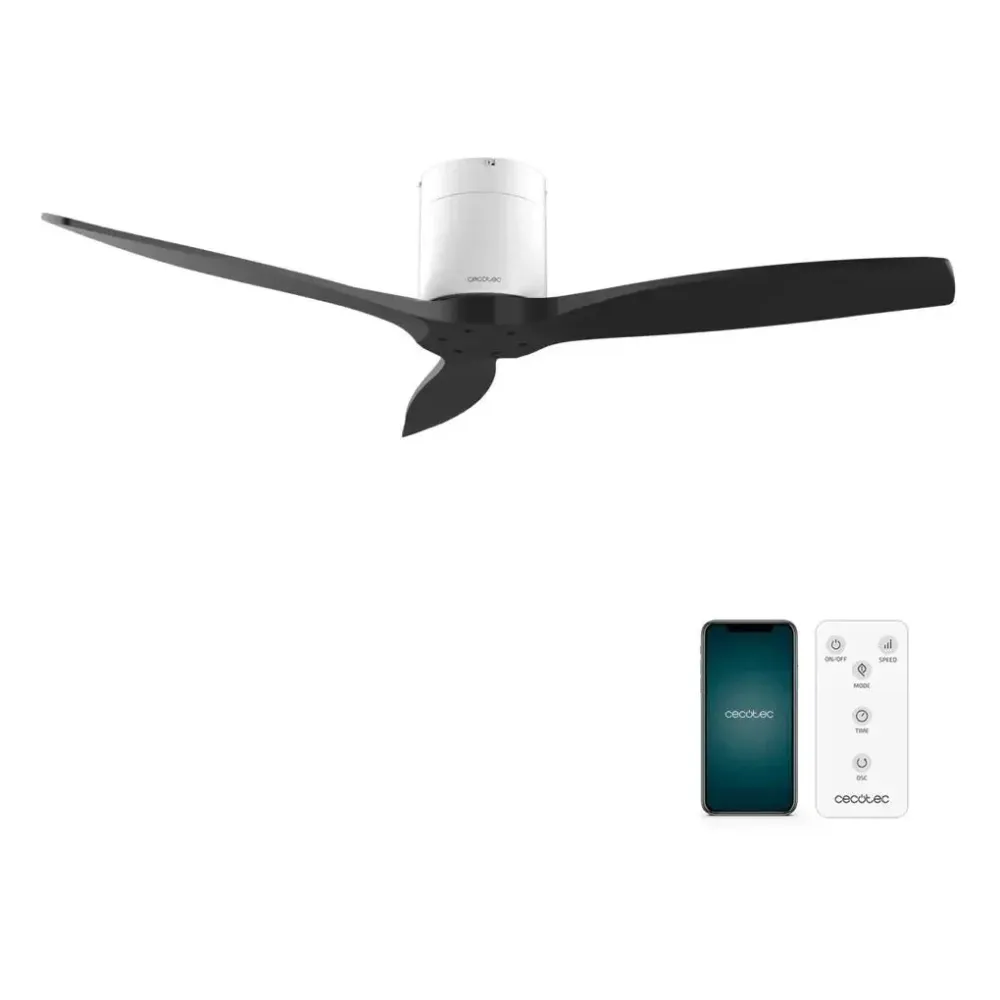 Ventilateur de plafond 52 pouces WiFi 6 vitesses IP44 mode hiver et été Cecotec