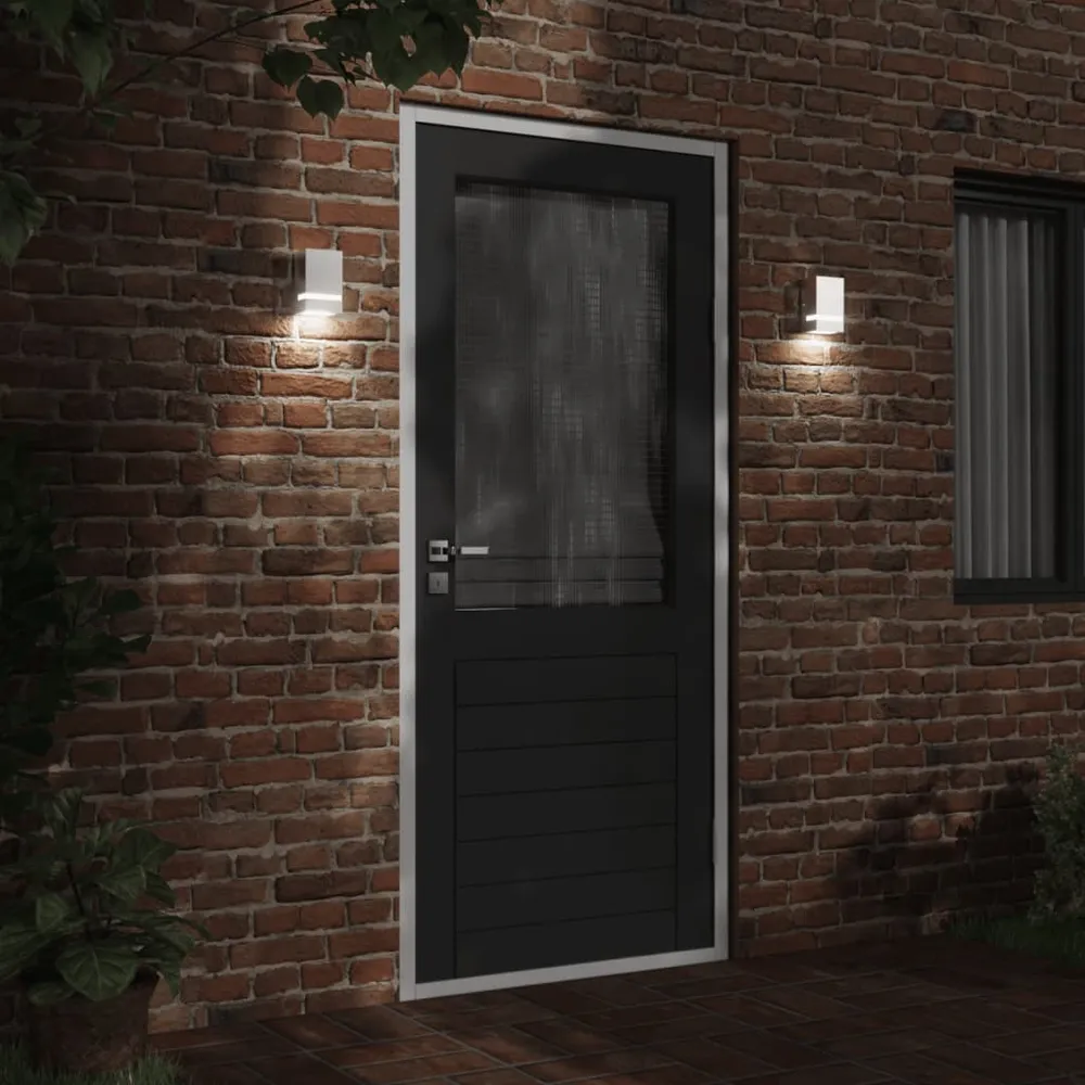 vidaXL Applique murale d'extérieur argenté acier inoxydable