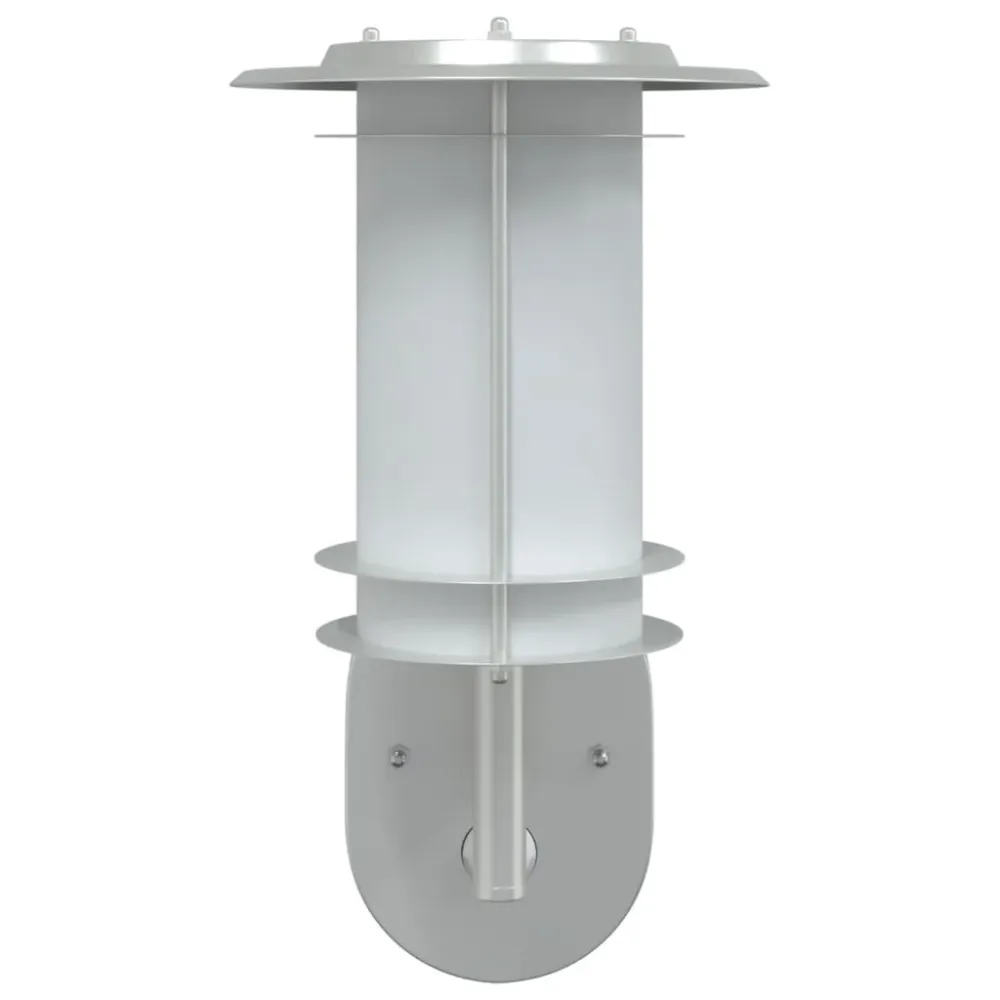 vidaXL Applique murale d'extérieur et capteur argenté acier inoxydable