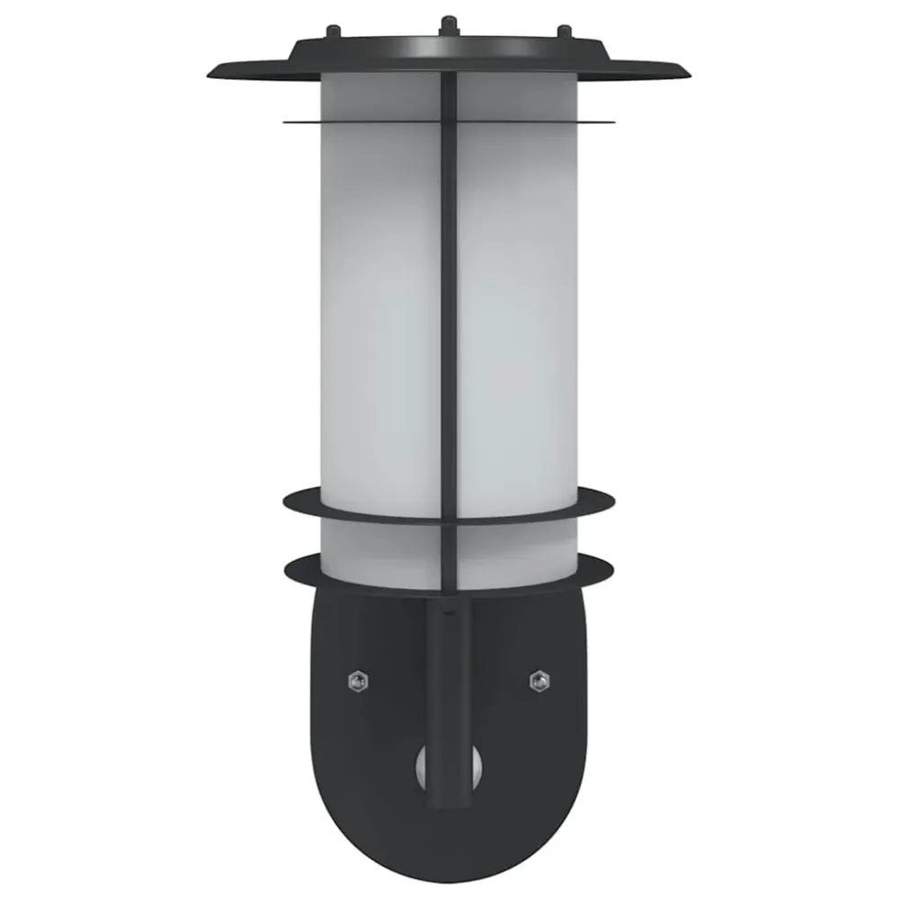 vidaXL Appliques murales d'extérieur et capteurs 2pcs acier inoxydable
