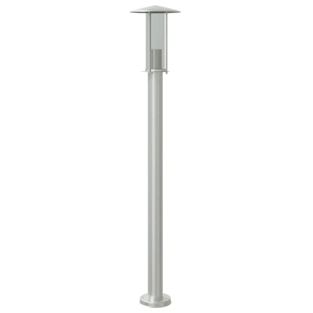 vidaXL Lampadaire d'extérieur argenté 100 cm acier inoxydable