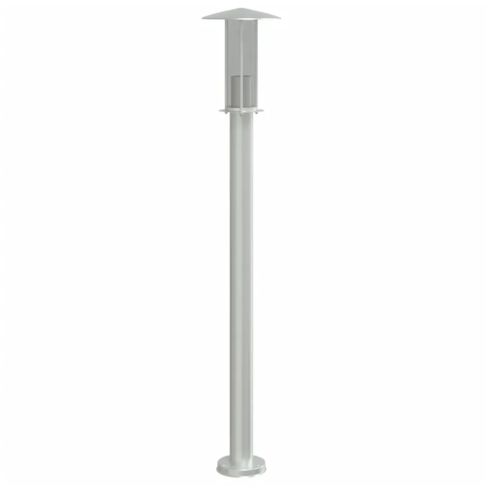 vidaXL Lampadaire d'extérieur argenté 100 cm acier inoxydable