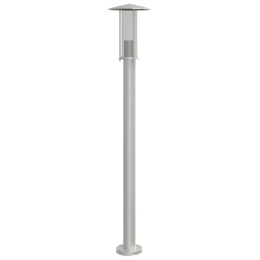 vidaXL Lampadaire d'extérieur argenté 100 cm acier inoxydable