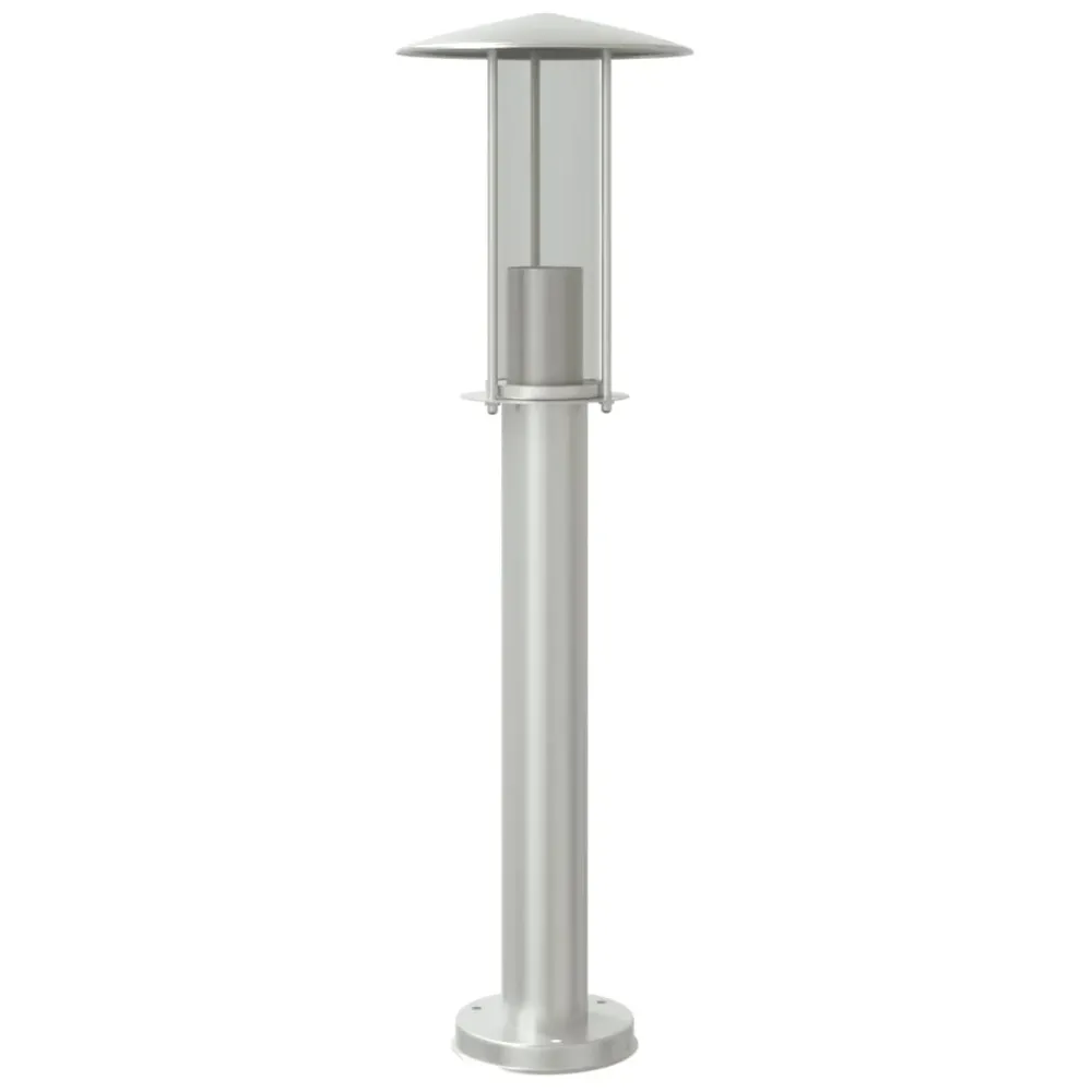 vidaXL Lampadaire d'extérieur argenté 60 cm acier inoxydable
