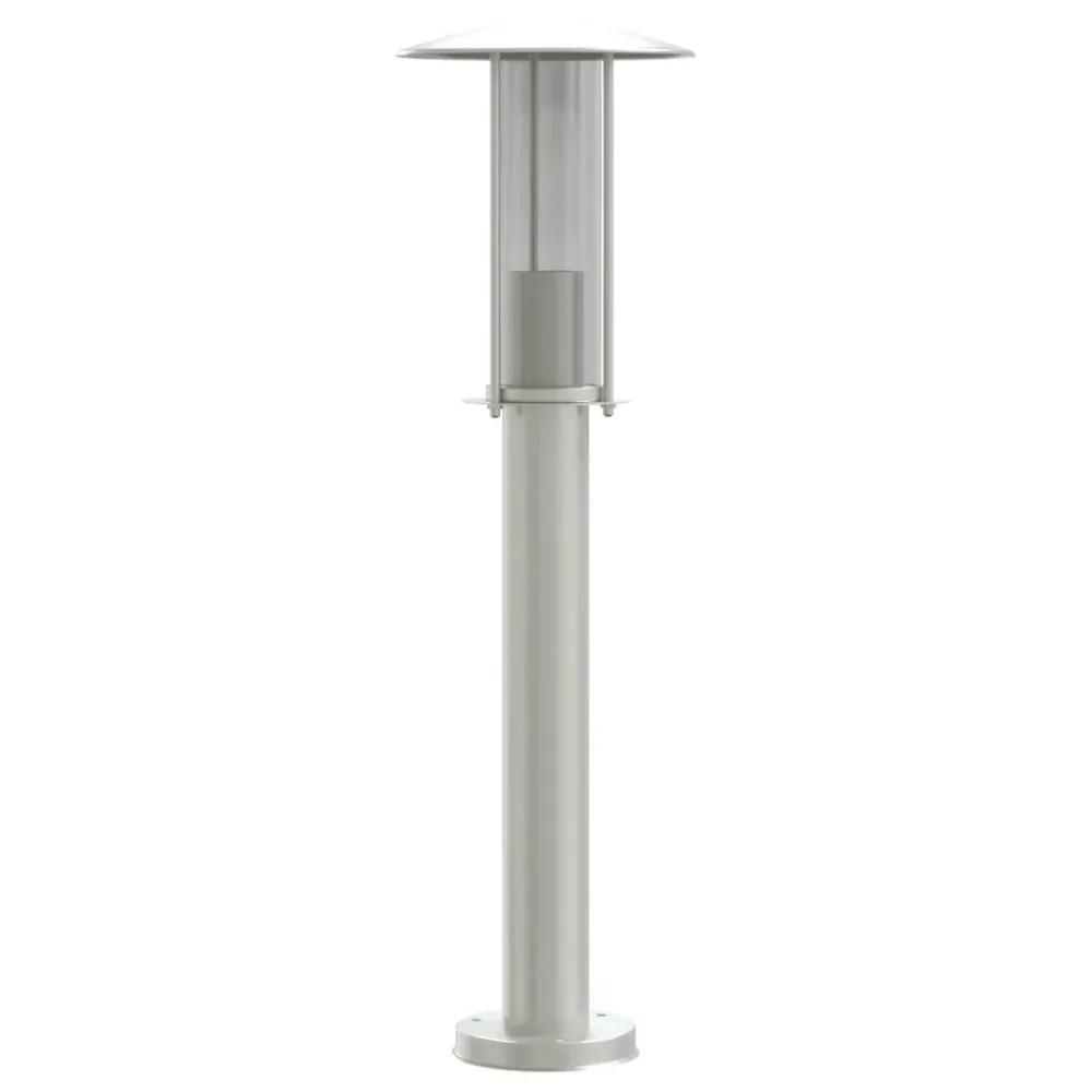vidaXL Lampadaire d'extérieur argenté 60 cm acier inoxydable