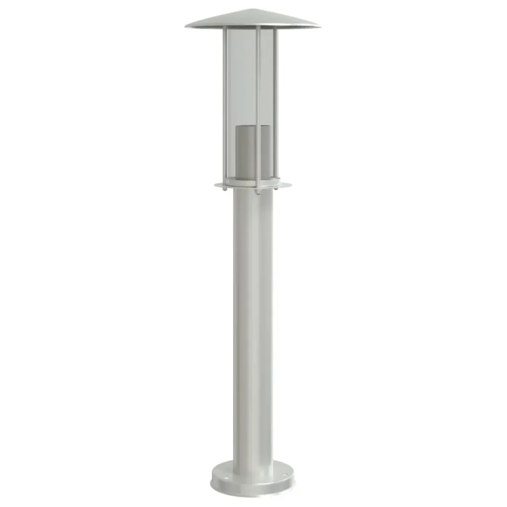 vidaXL Lampadaire d'extérieur argenté 60 cm acier inoxydable