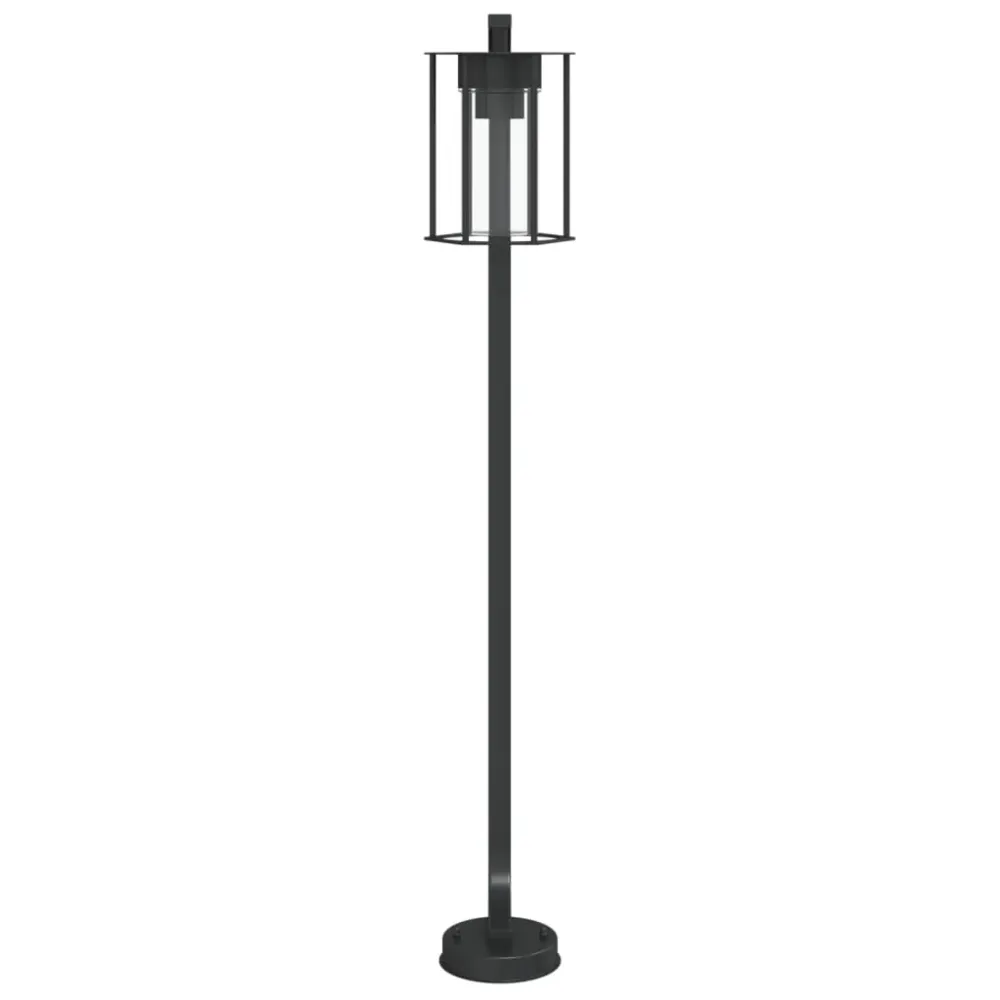 vidaXL Lampadaires d'extérieur 3 pcs noir 100 cm acier inoxydable