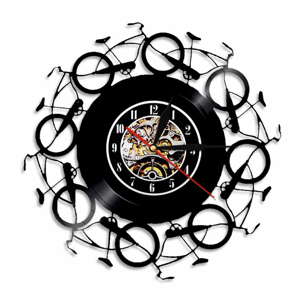 Vinyle Horloge Vélo Rétro Nostalgique