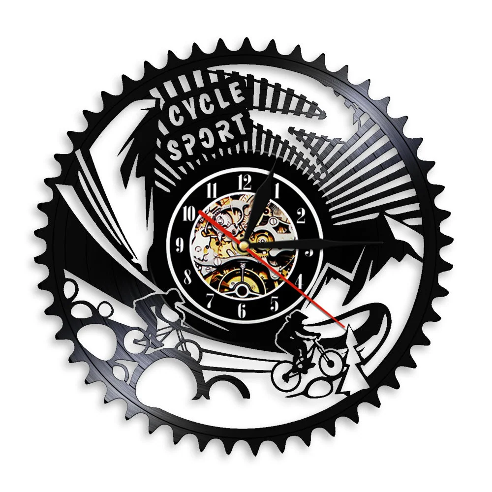 Vinyle Horloge Vélo Rétro Nostalgique