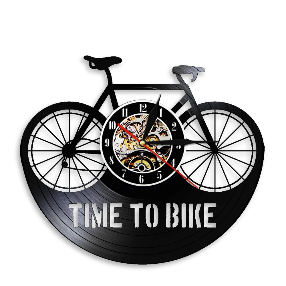 Vinyle Horloge Vélo Rétro Nostalgique