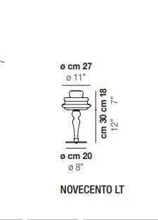 Novecento Lampe de Table Vistosi