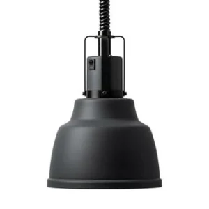 Lampe chauffe-plat à tête large Ø 220 mm – Aluminium anodisé noir ou gris Noir vivier-mcp