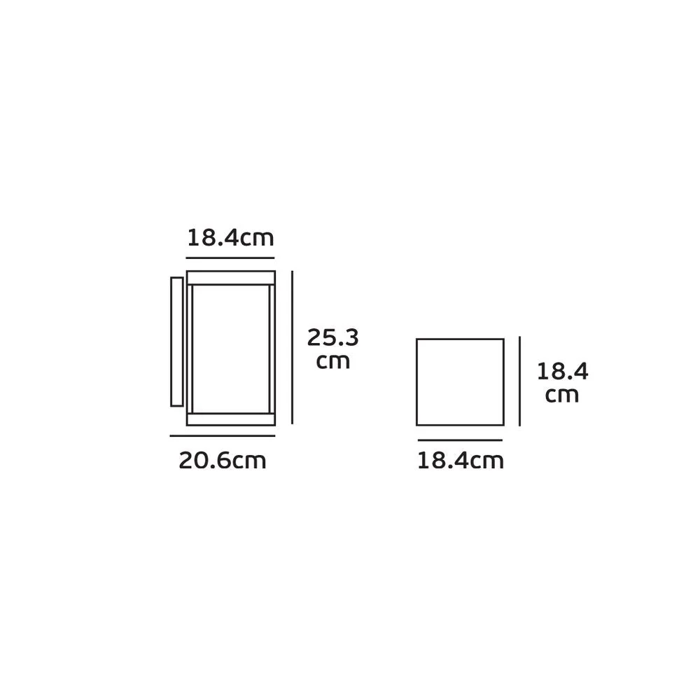 Applique murale extérieure VK Leading Light E27, H 25 cm, noire