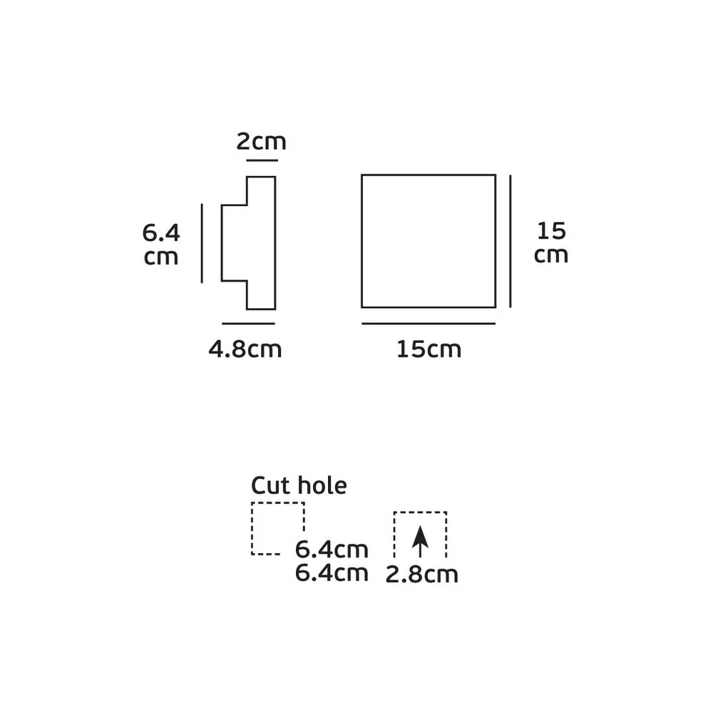 Applique murale extérieure VK Leading Light LED, W 15 cm
