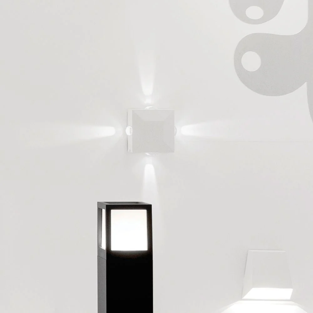 Applique murale extérieure VK Leading Light LED, W 12,4 cm, blanc/anthracite Anthracite