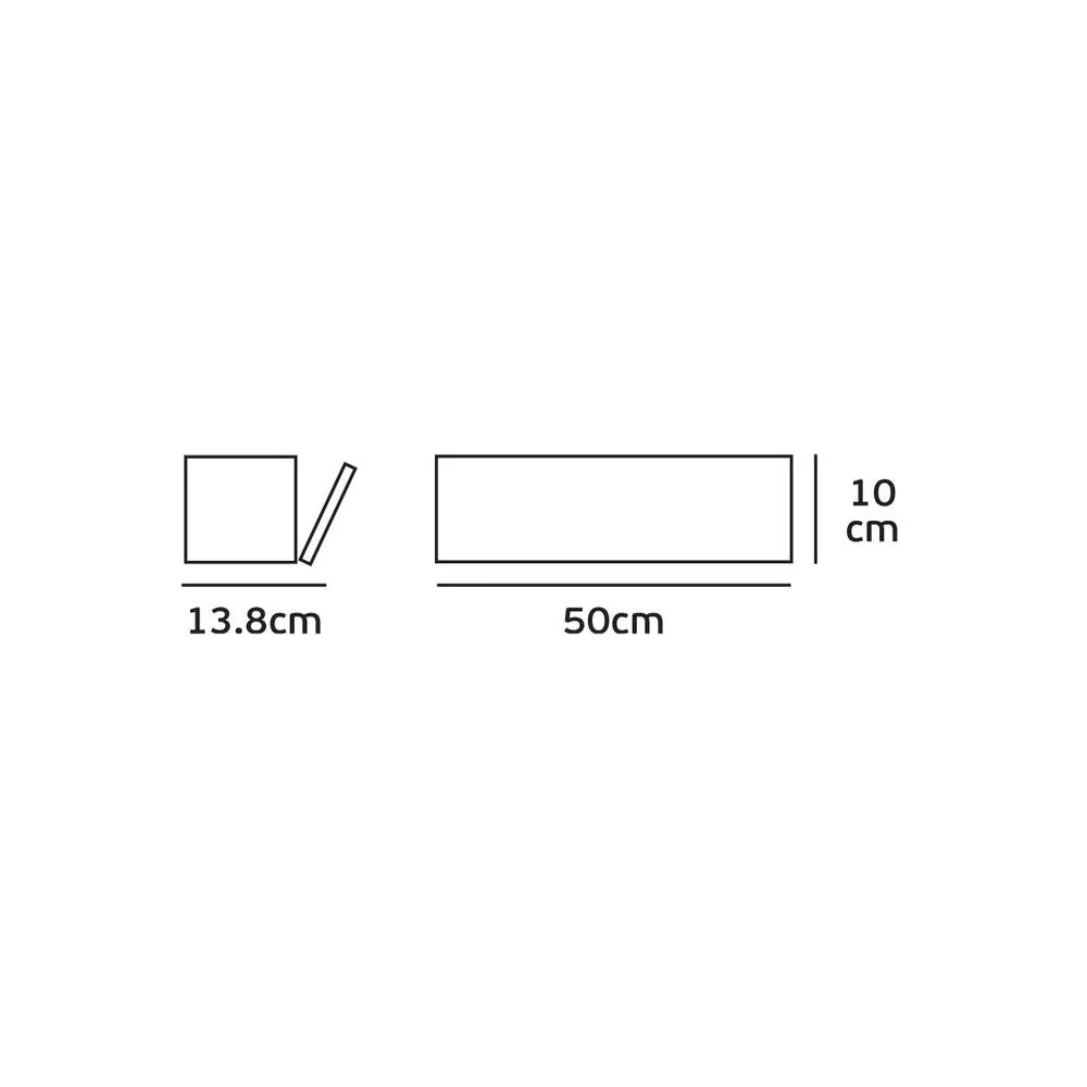 Applique murale extérieure VK Leading Light LED, W 50 cm Grey