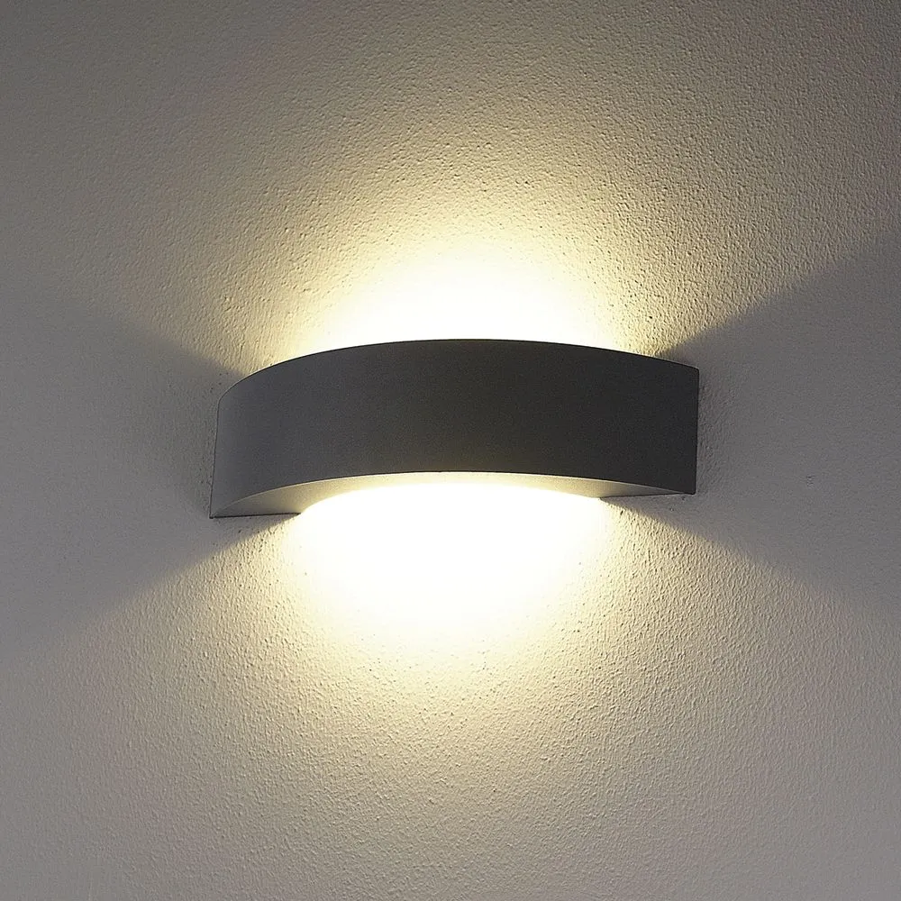 Applique murale extérieure VK Leading Light LED, largeur 36 cm, blanc/anthracite White