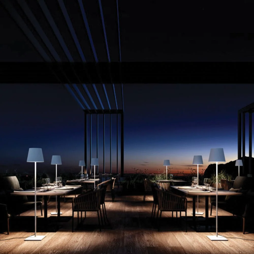 Lampadaire d'extérieur VK Leading Light E27, H 150 cm, noir/blanc White