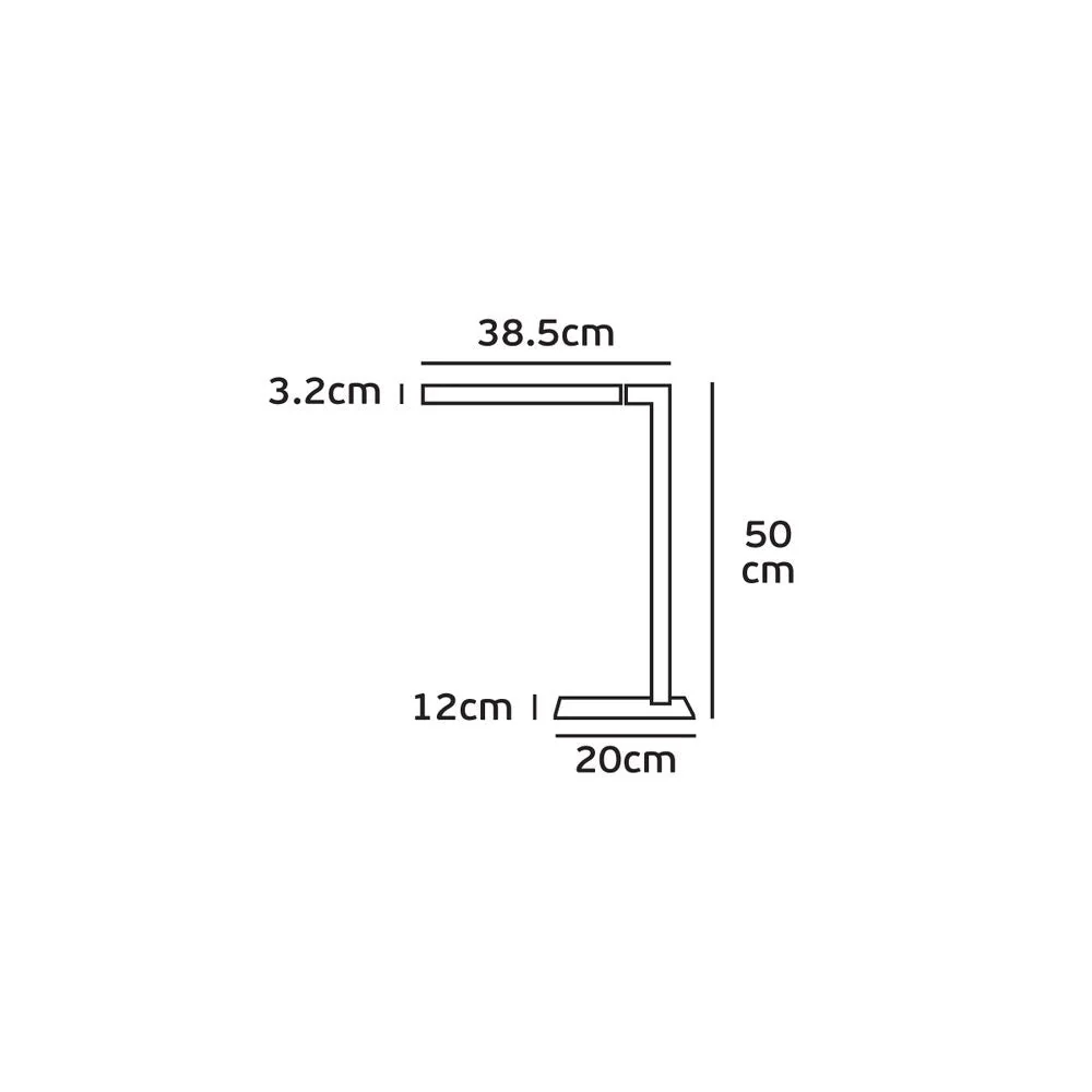 Lampe de bureau VK Leading Light LED, H 50 cm, noire