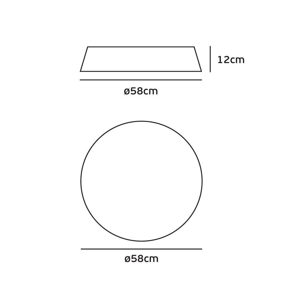 Plafonnier encastré VK Leading Light LED, D 45-58 cm