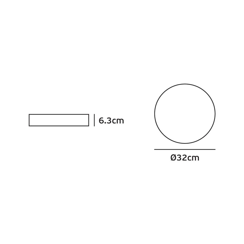 Plafonnier extérieur VK Leading Light LED, diamètre 32 cm, 3000/4000 K