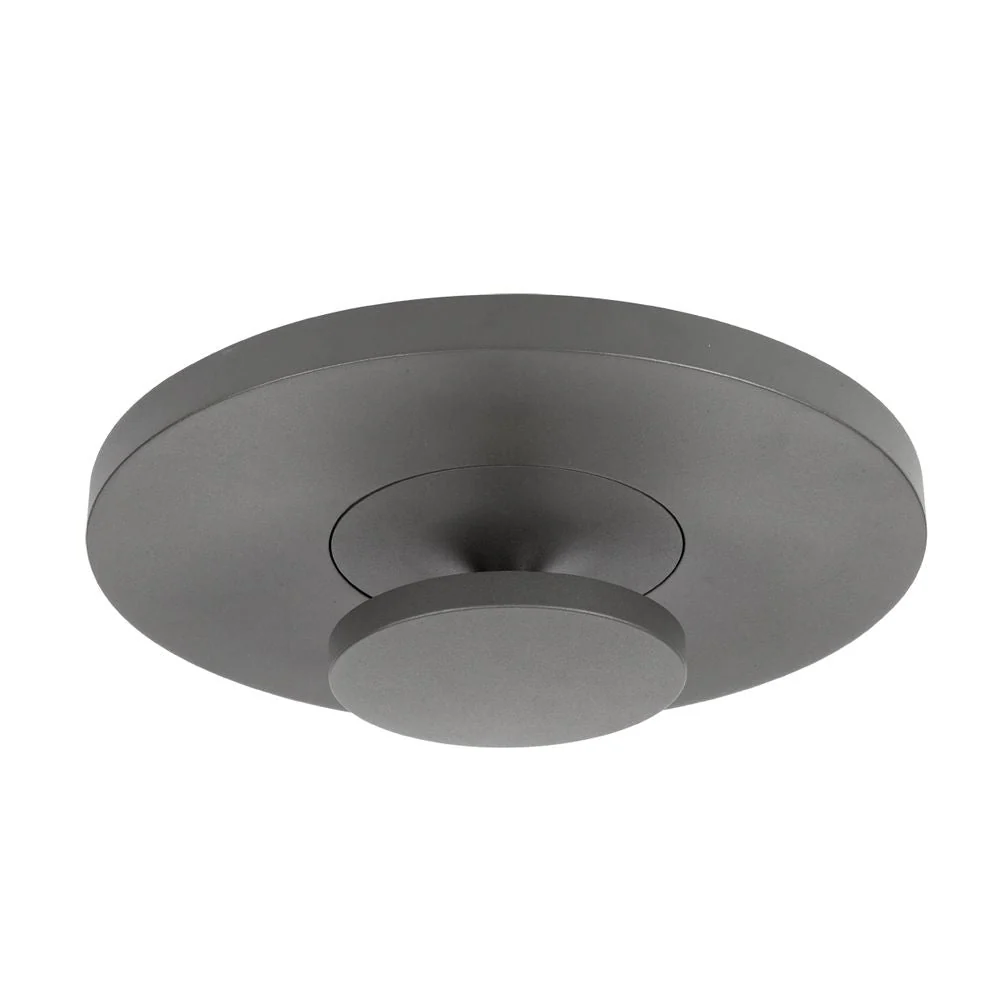 Plafonnier extérieur VK Leading Light LED, diamètre 38 cm, blanc/gris Grey