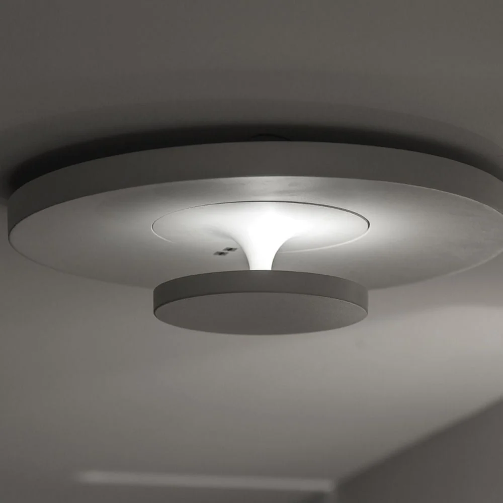 Plafonnier extérieur VK Leading Light LED, diamètre 38 cm, blanc/gris Grey