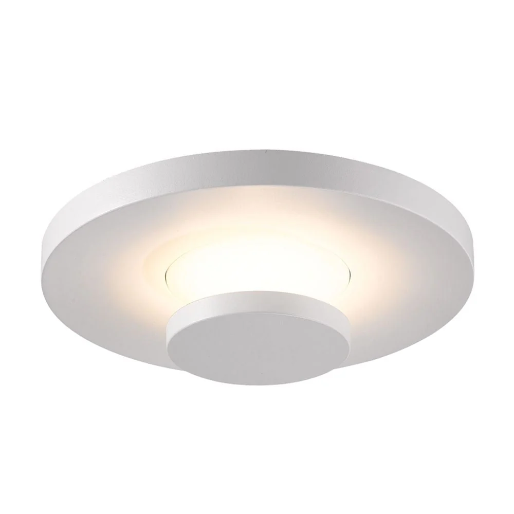 Plafonnier extérieur VK Leading Light LED, diamètre 38 cm, blanc/gris Grey