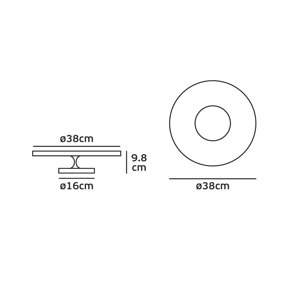 Plafonnier extérieur VK Leading Light LED, diamètre 38 cm, blanc/gris Grey