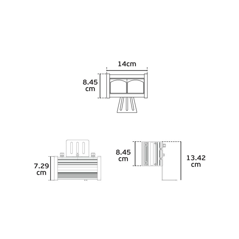 Projecteur extérieur VK Leading Light LED, W 14 cm