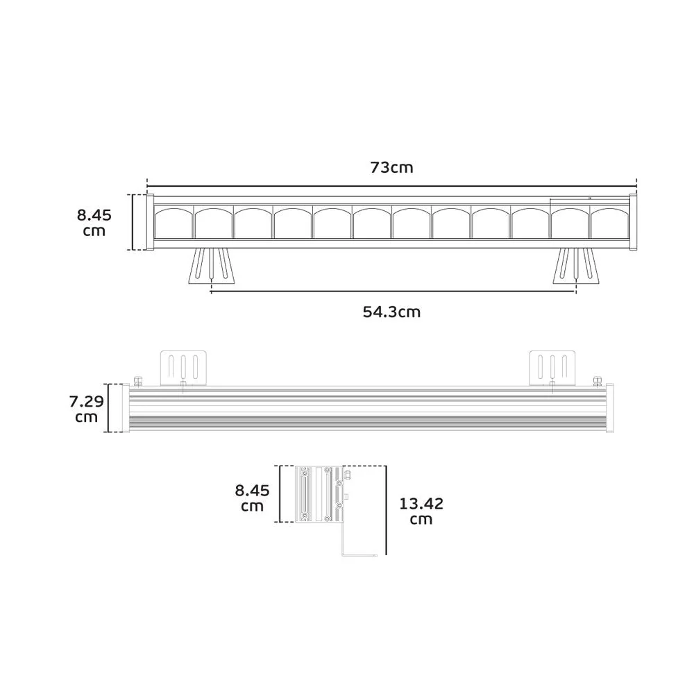 Projecteur extérieur VK Leading Light LED, L 73 cm