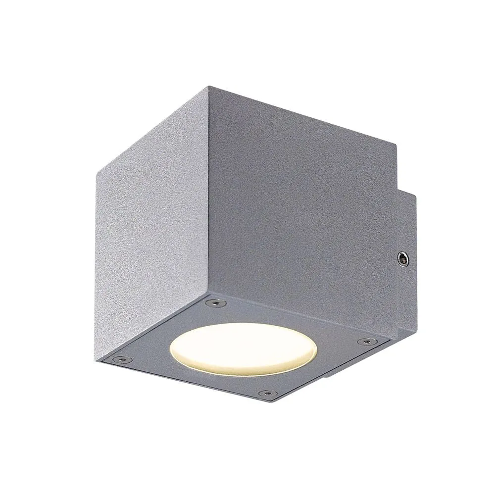 Projecteur mural extérieur VK Leading Light LED, H 9 cm, gris