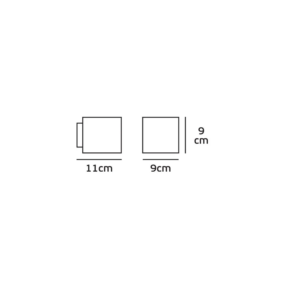 Projecteur mural extérieur VK Leading Light LED, H 9 cm, gris