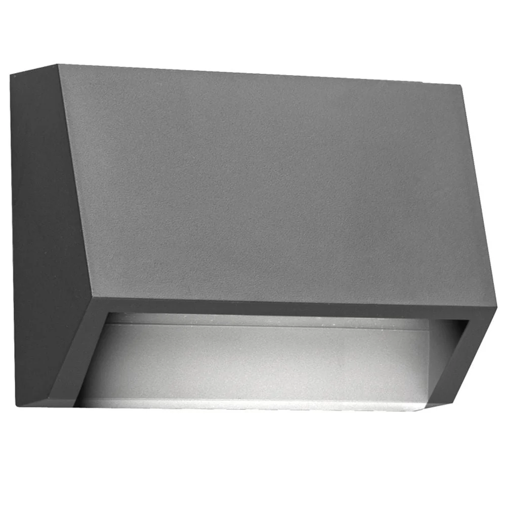 Projecteur mural extérieur VK Leading Light LED, largeur 10 cm, gris/anthracite/blanc Grey