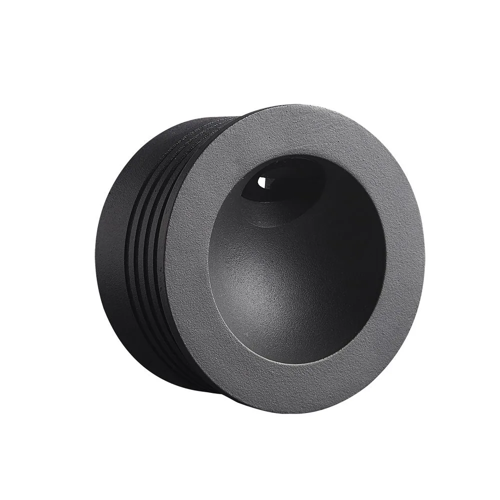 Spot encastré extérieur VK Leading Light LED, diamètre 8 cm, noir et blanc White