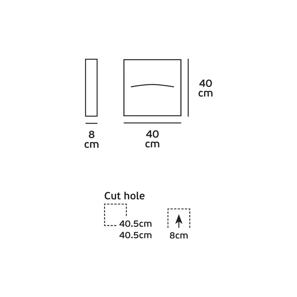 Spot encastré mural VK Leading Light G9, largeur 40 cm, blanc