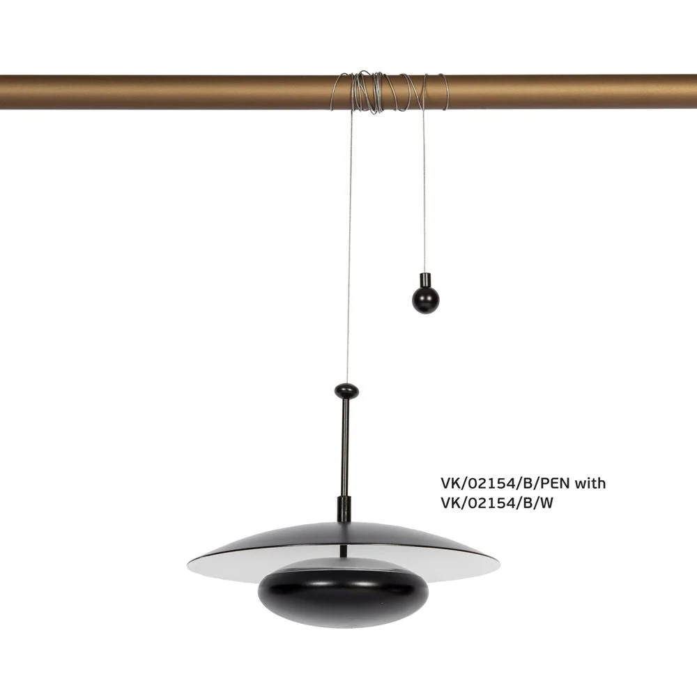 Suspension d'extérieur VK Leading Light D 22 cm, noir/blanc White