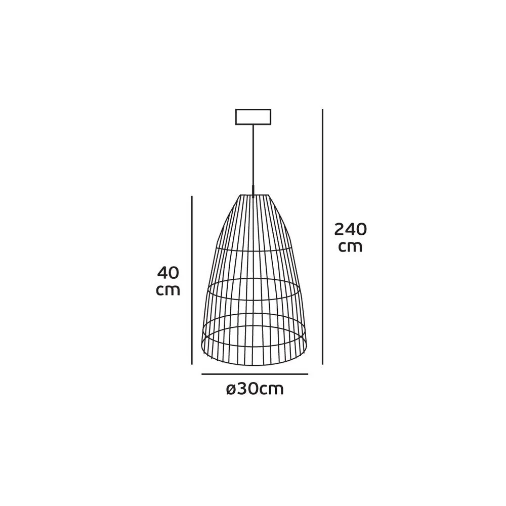 Suspension VK Leading Light E27, D 30 cm