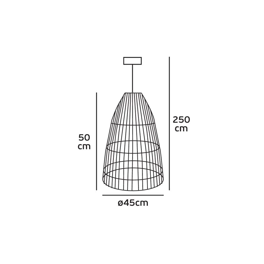 Suspension VK Leading Light E27, diamètre 45 cm, noire