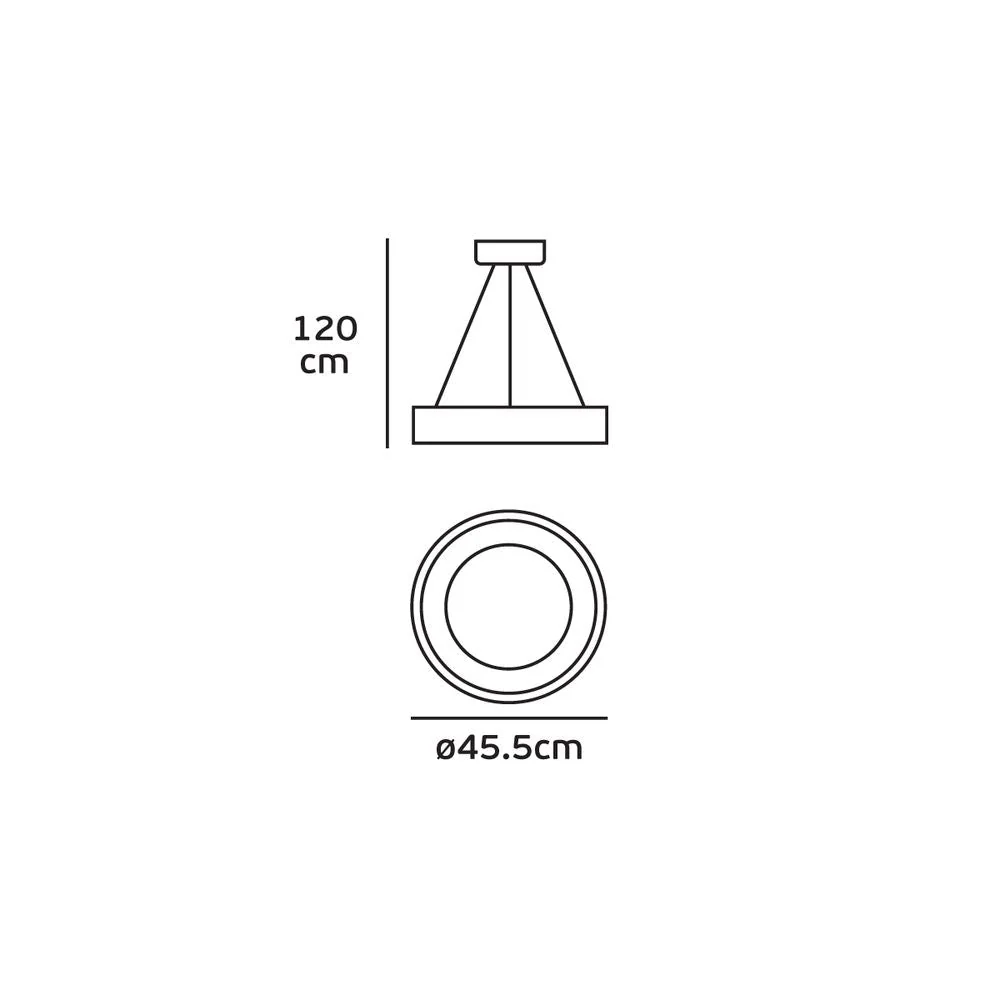 Suspension VK Leading Light LED, diamètre 45-60 cm, blanc/anthracite White