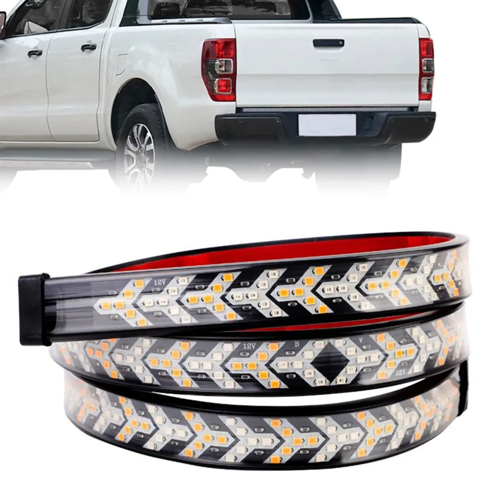 Voiture camion LED feu arrière bande clignotant lampe coulant dynamique os de poisson 1.2 mètres