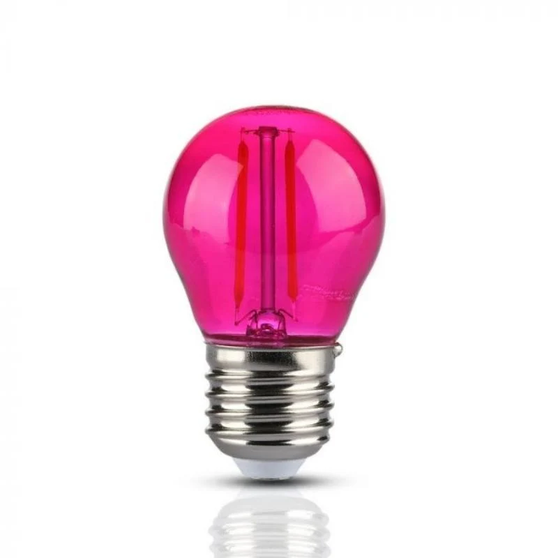 Ampoule LED E27 Filament 2W G45 Rose VTAC