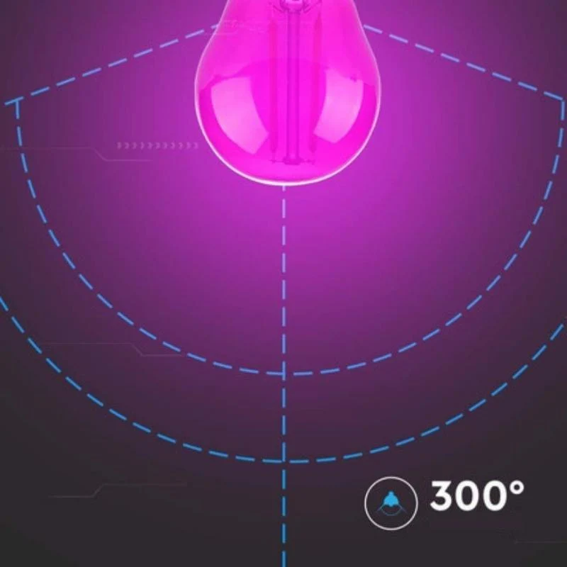 Ampoule LED E27 Filament 2W G45 Rose VTAC
