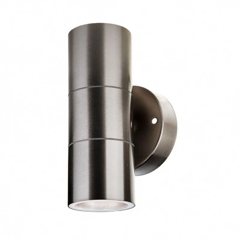 Applique Murale LED Argent IP44 Double Faisceau GU10 VTAC