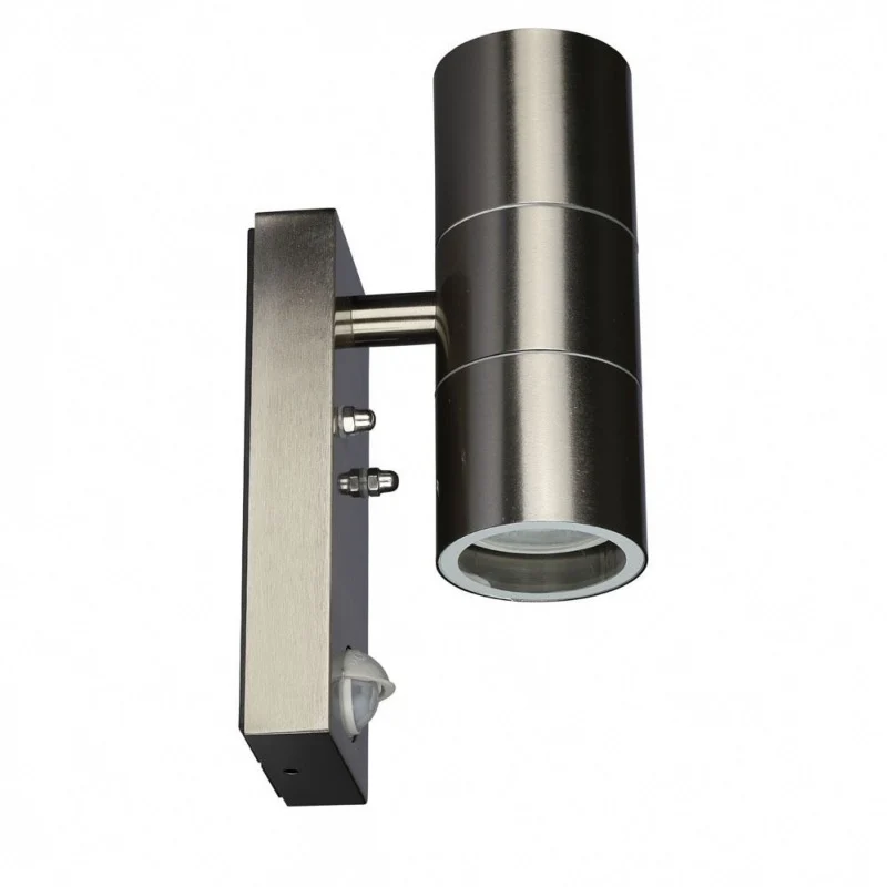 Applique Murale LED IP44 Double Faisceau GU10 avec Détecteur de Mouvement VTAC