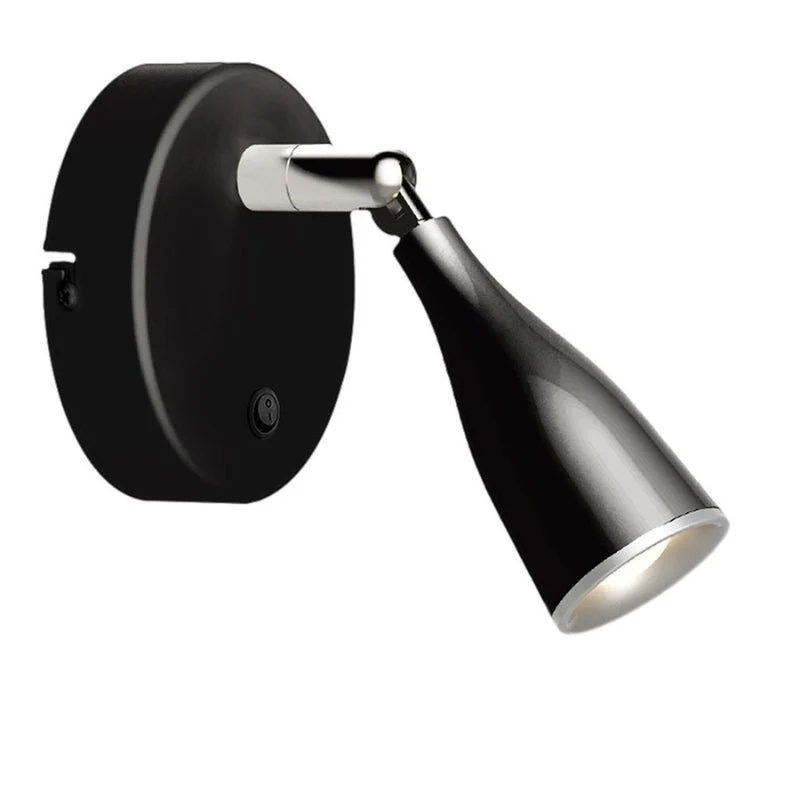 Lampe Murale 4.5W avec Interrupteur Noir/Argent VTAC