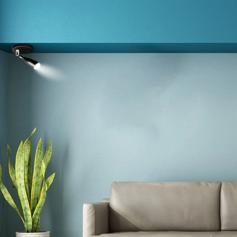 Lampe Murale 4.5W avec Interrupteur Noir/Argent VTAC