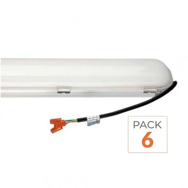 Réglette LED Étanche 120cm 60W Haut rendement 120lm/W LED Samsung (Pack de 6) VTAC
