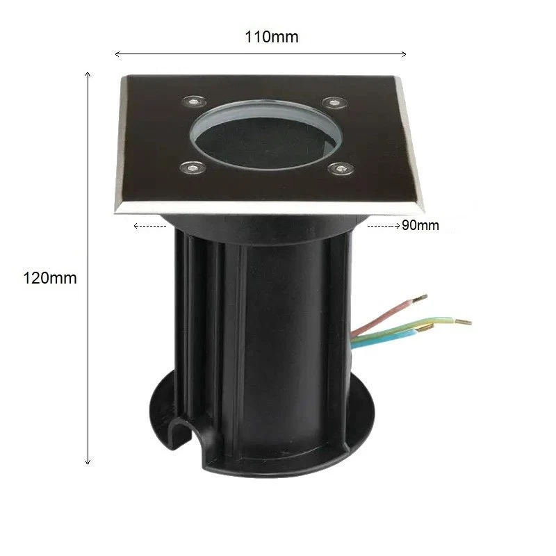 Spot LED Extérieur Encastrable Carré IP65 pour Ampoule GU10 VTAC