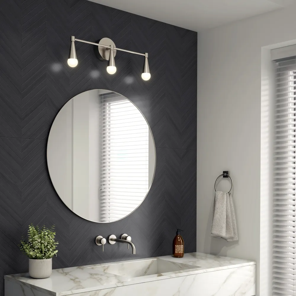 Wayden applique meuble lavabo moderne rustique à DEL 3 CCT
